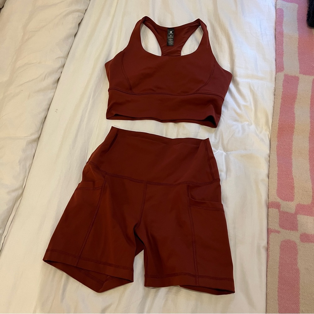 Workout Set - Sports Bra + Biker Shorts